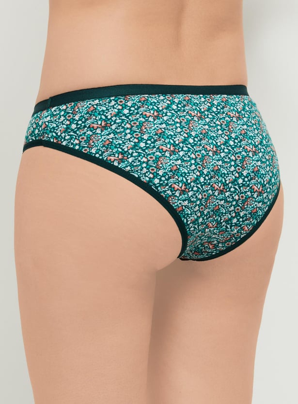 Printed Elasticated Bikini Panty - Pack of 3