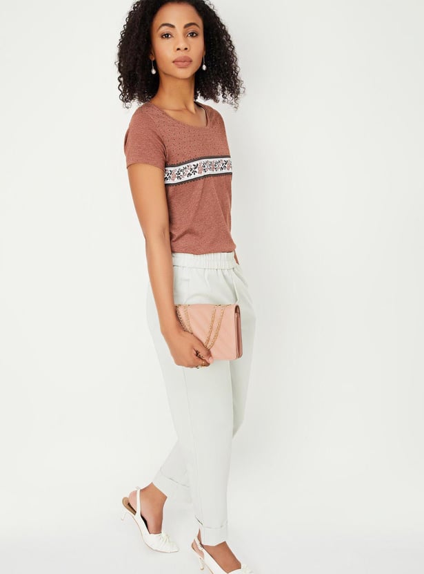 Women Printed Round Neck T-shirt