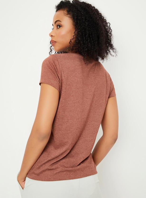 Women Printed Round Neck T-shirt