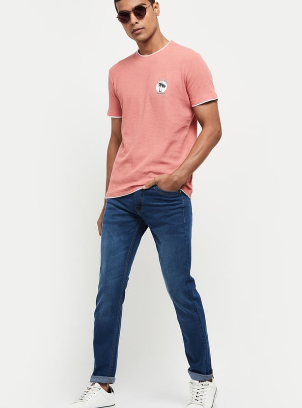 Men Stonewashed Skinny Fit Jeans