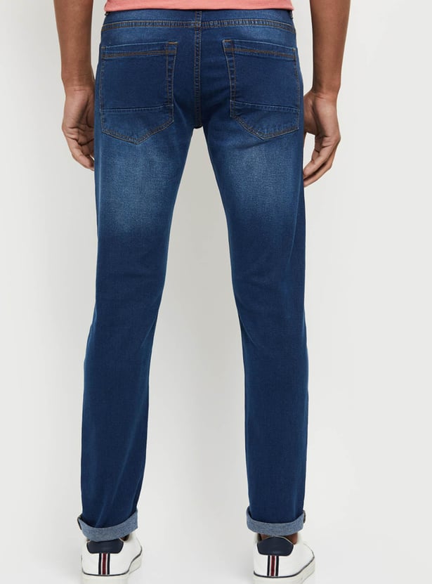Men Stonewashed Skinny Fit Jeans