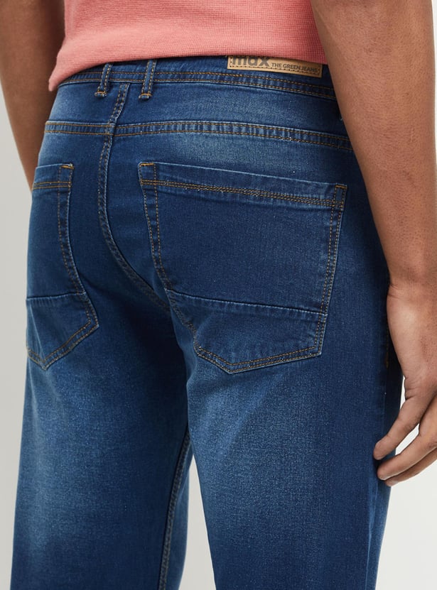 Men Stonewashed Skinny Fit Jeans