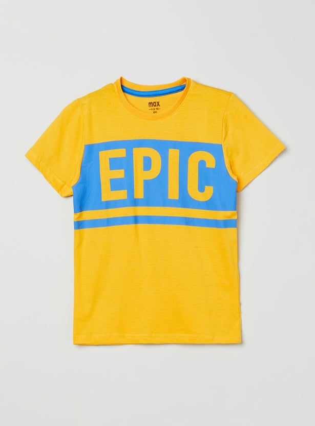 Boys Printed Crew Neck T-shirt