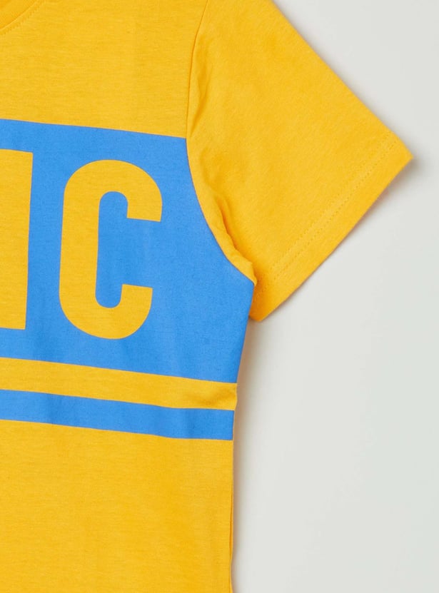 Boys Printed Crew Neck T-shirt