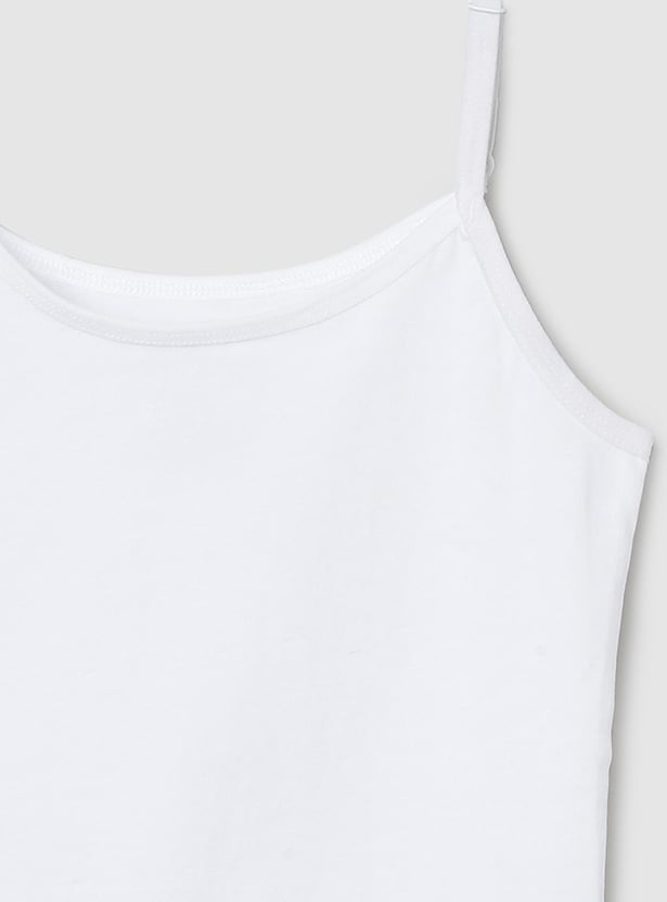 Girls Solid Camisole - Pack of 2