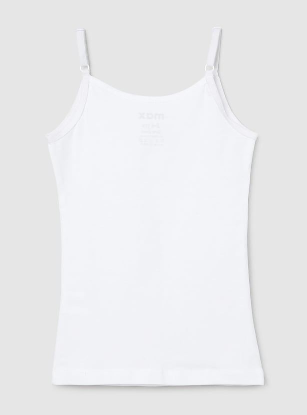 Girls Solid Camisole - Pack of 2