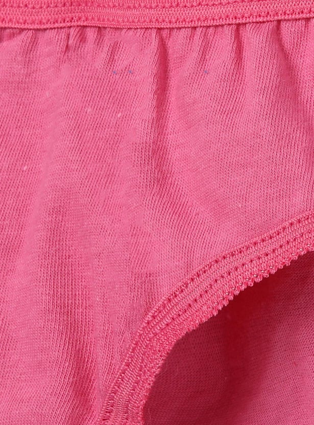 Girls Solid Hipster Panties- Pack of 3