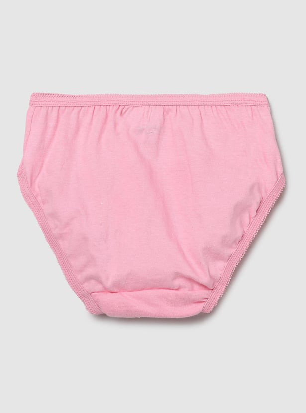 Girls Solid Hipster Panties- Pack of 3
