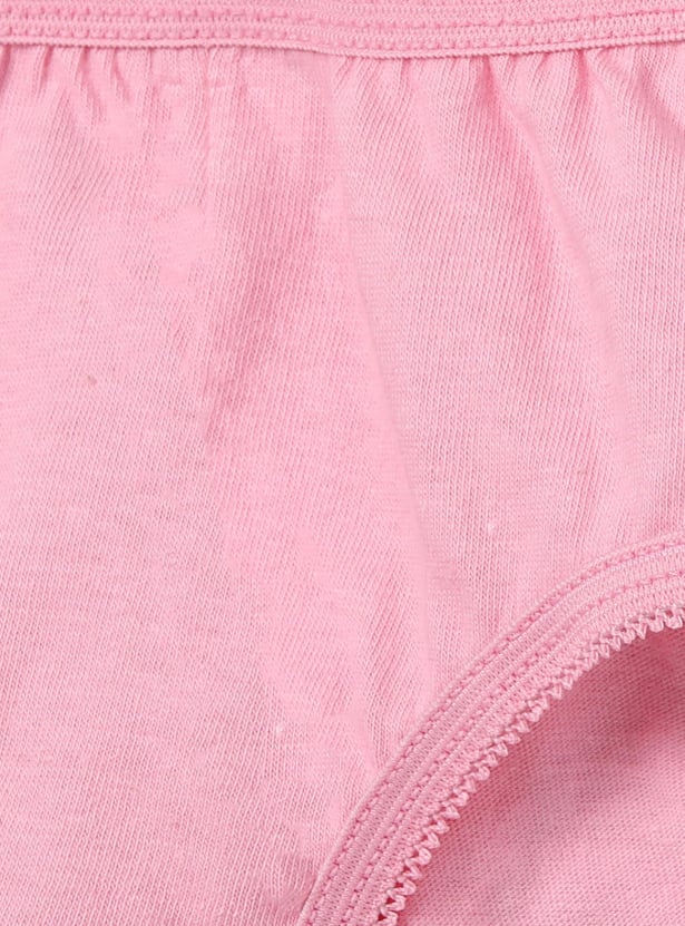 Girls Solid Hipster Panties- Pack of 3