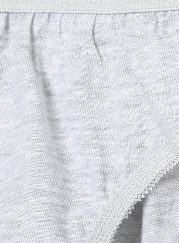 Girls Solid Hipster Panties- Pack of 3