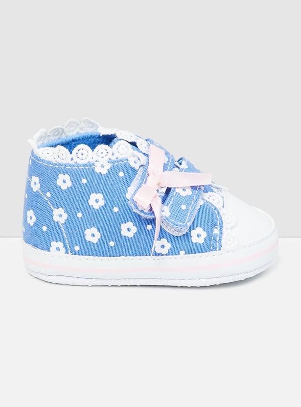 Girls Embroidered Slip-On Booties