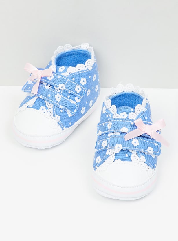 Girls Embroidered Slip-On Booties
