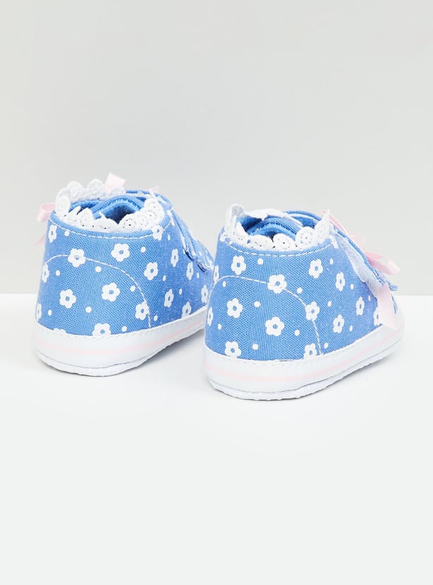Girls Embroidered Slip-On Booties