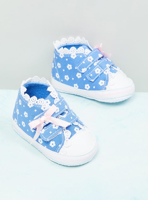 Girls Embroidered Slip-On Booties