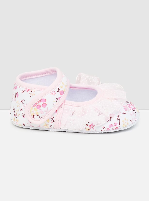 Girls Floral Printed Booties