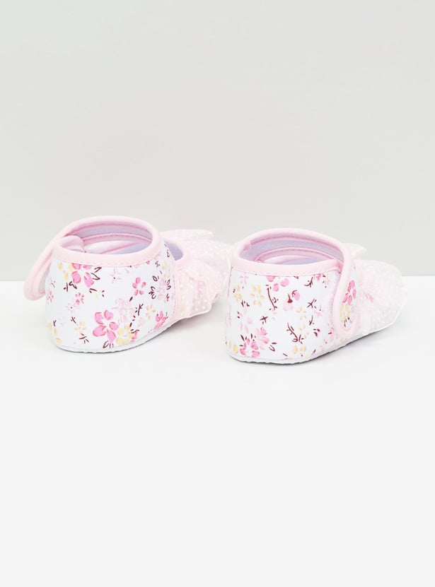 Girls Floral Printed Booties