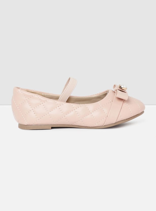 Girls Embellished Mid-Strap Ballerinas