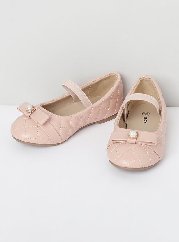 Girls Embellished Mid-Strap Ballerinas