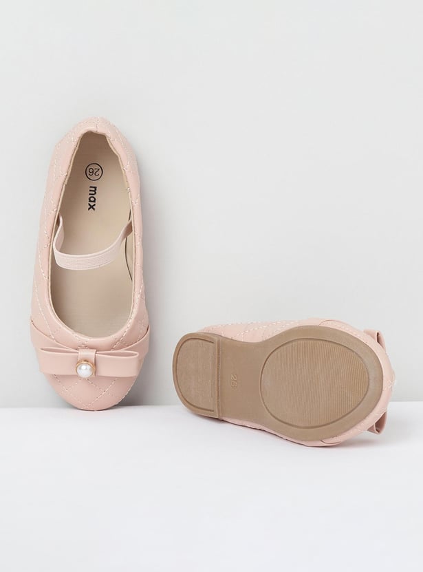 Girls Embellished Mid-Strap Ballerinas