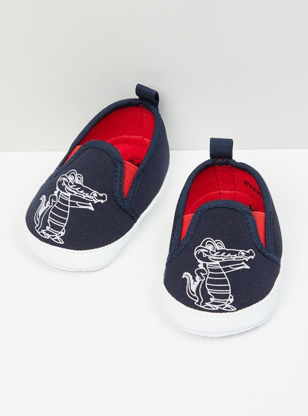 Boys Printed Slip-On Booties 