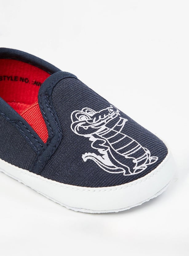 Boys Printed Slip-On Booties 