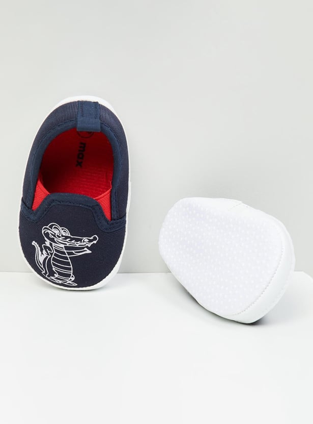 Boys Printed Slip-On Booties 