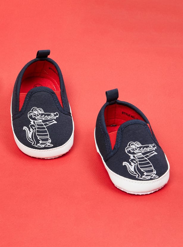 Boys Printed Slip-On Booties 