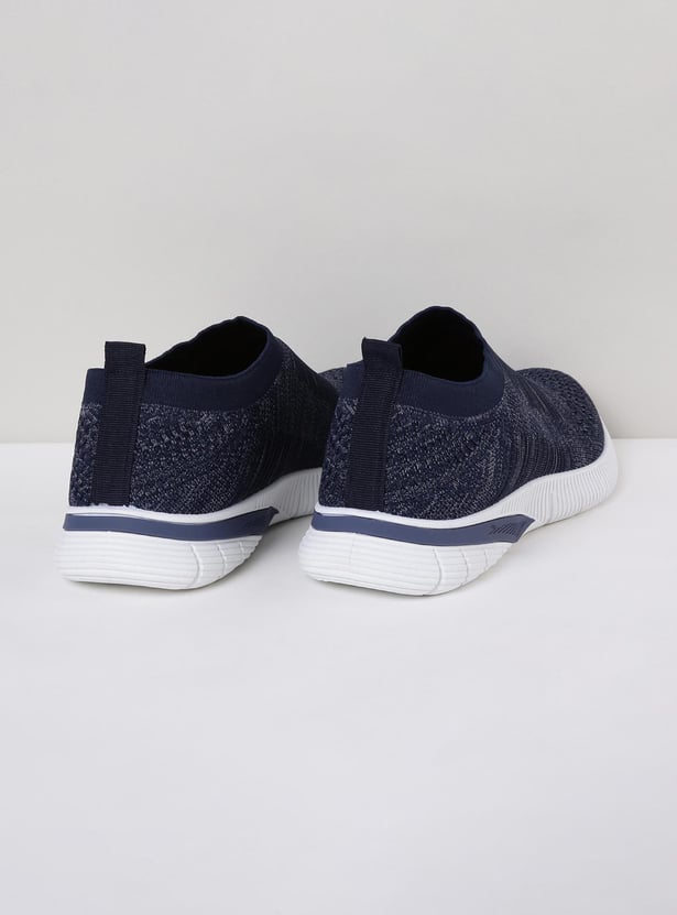 Men Textured Slip-On Casual Shoes