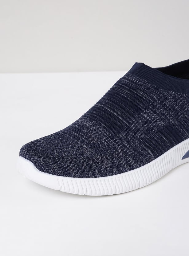 Men Textured Slip-On Casual Shoes