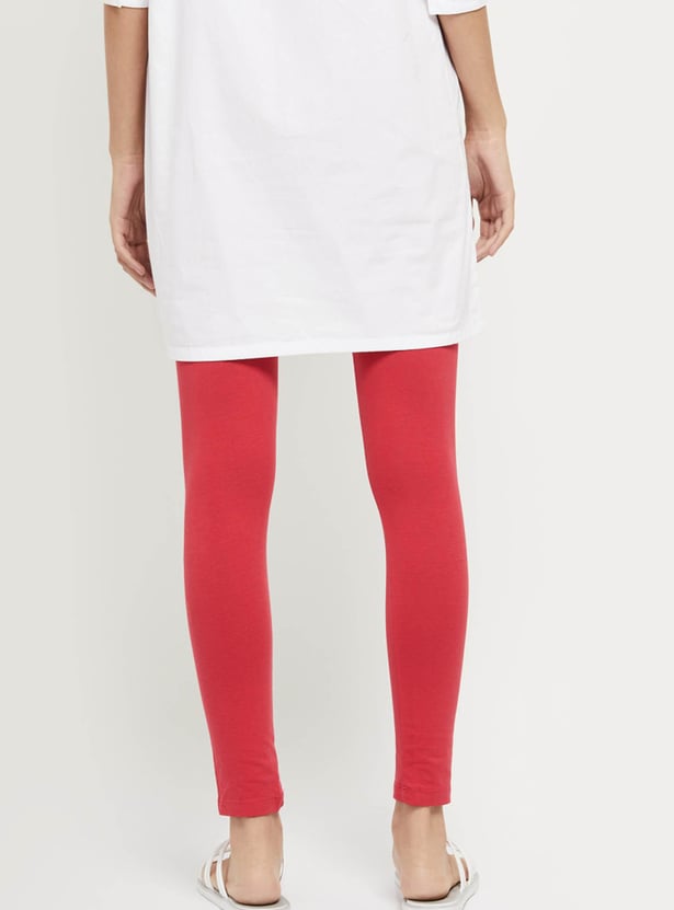 Women Solid Cropped Leggings