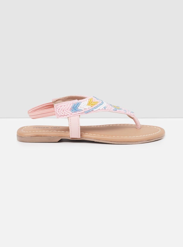 Girls Embellished Flat Sandals