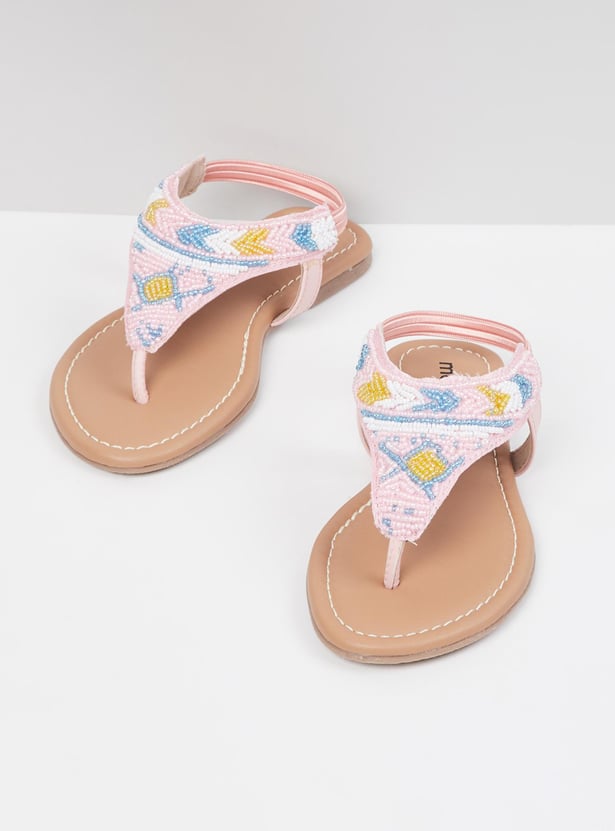 Girls Embellished Flat Sandals