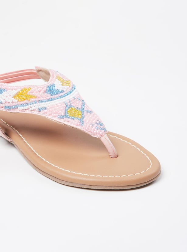 Girls Embellished Flat Sandals