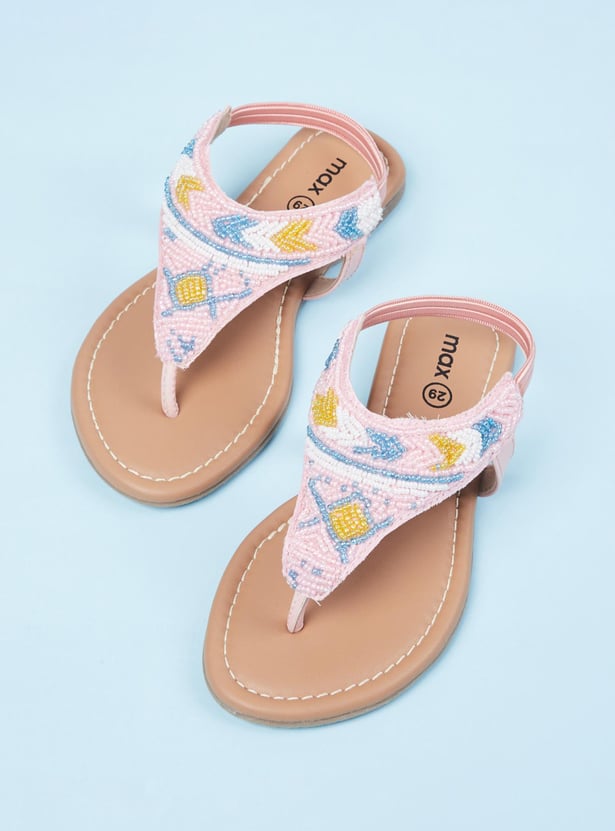 Girls Embellished Flat Sandals