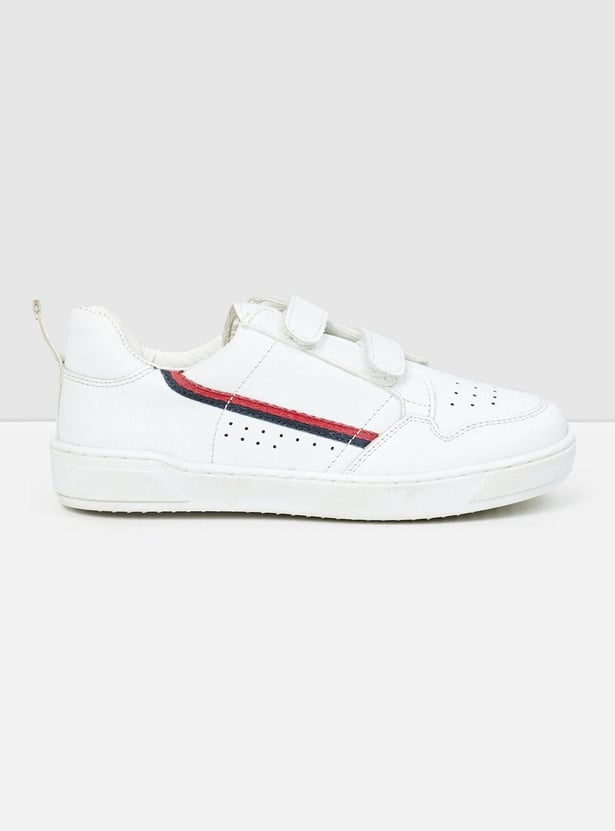 Boys Striped Velcro-Straps Casual Shoes