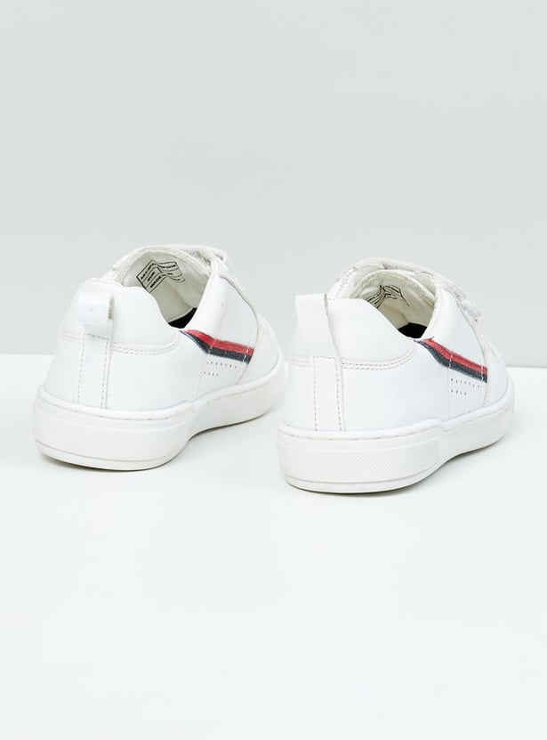 Boys Striped Velcro-Straps Casual Shoes