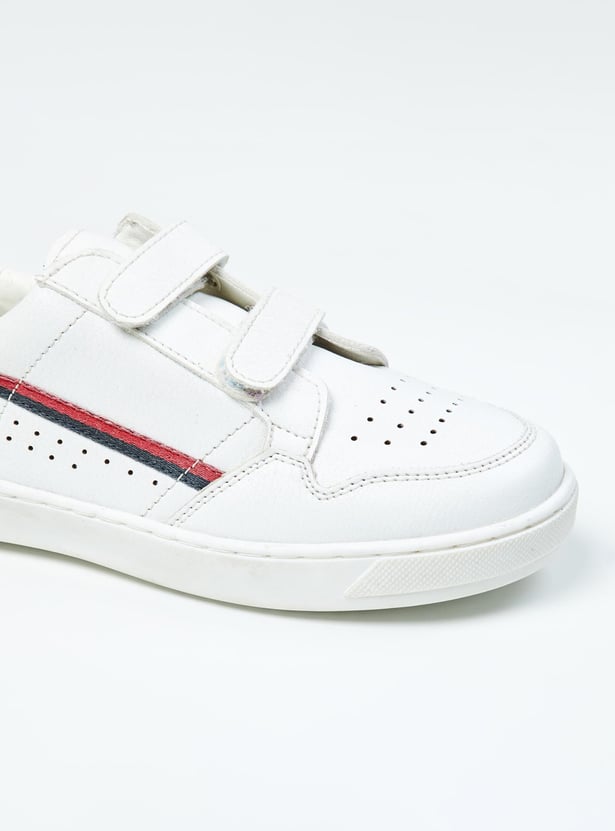 Boys Striped Velcro-Straps Casual Shoes