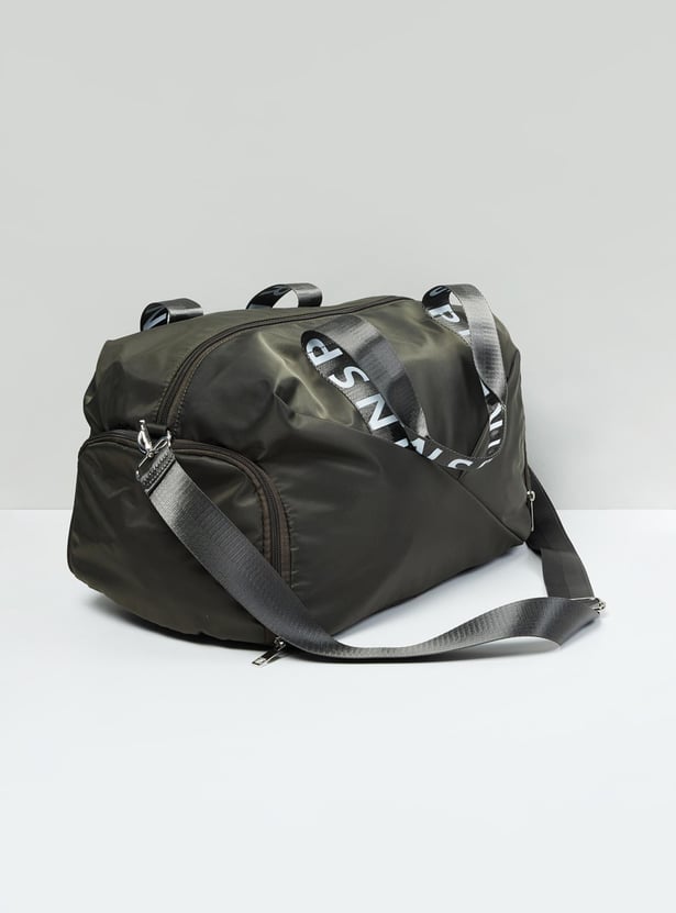 MAX Women Typographic Print Duffle Gym Bag