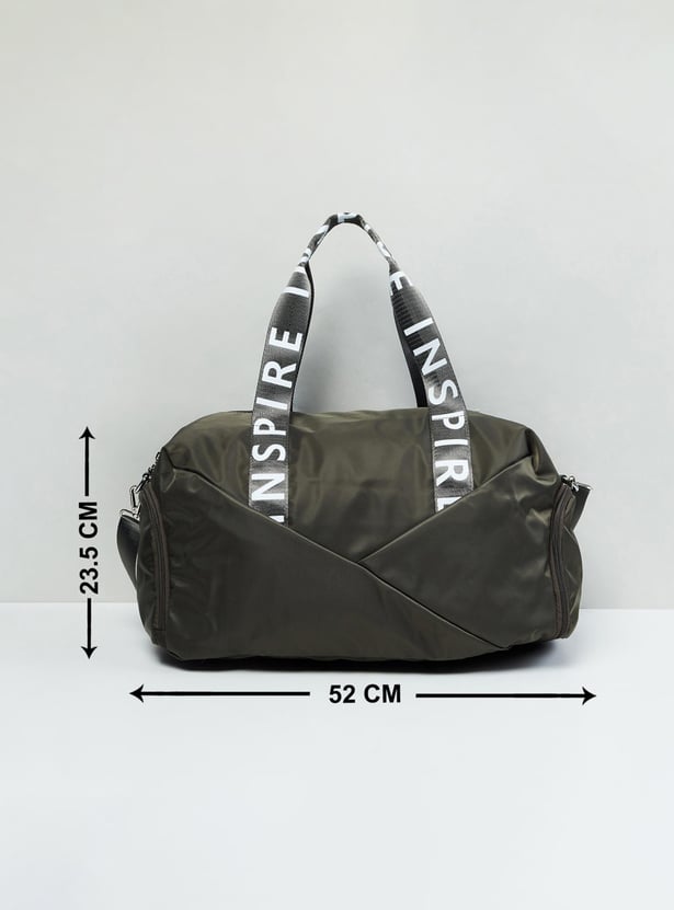 MAX Women Typographic Print Duffle Gym Bag