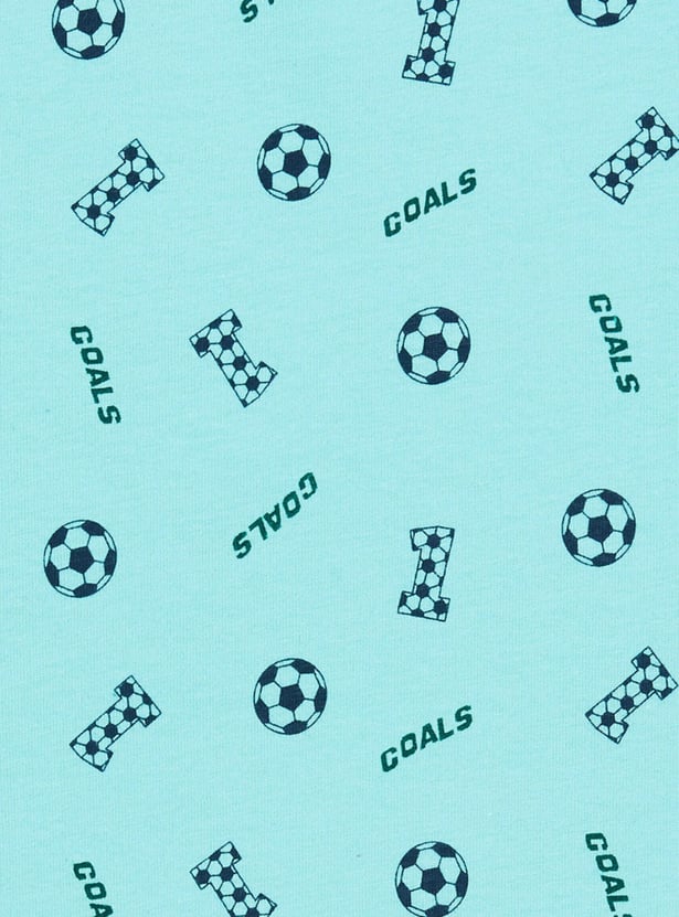 Boys Typographic Print Round Neck T-shirt