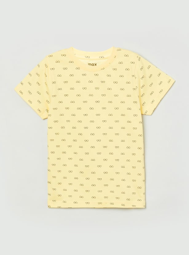 Boys Printed Crew Neck T-shirt