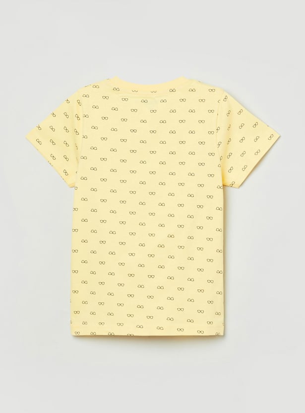 Boys Printed Crew Neck T-shirt