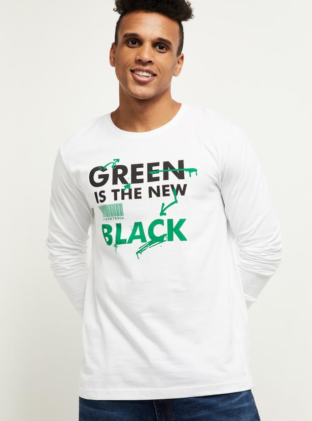 Men Printed Crew Neck T-shirt