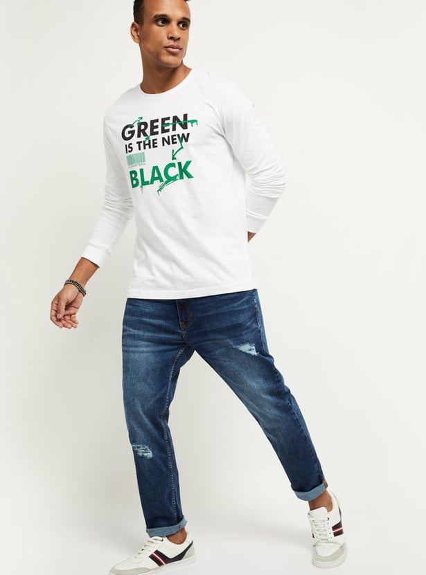 Men Printed Crew Neck T-shirt