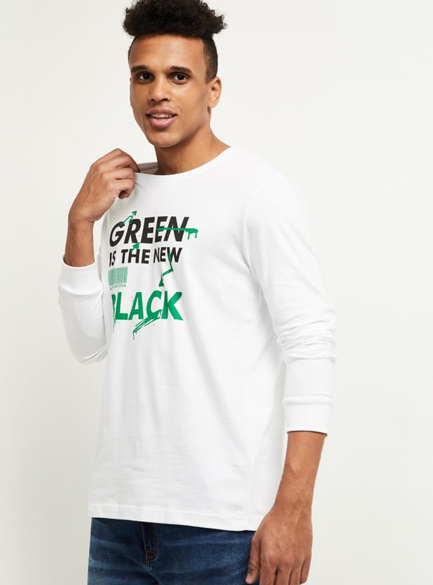 Men Printed Crew Neck T-shirt