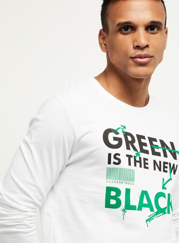 Men Printed Crew Neck T-shirt