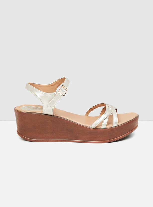 MAX Women Solid Wedge Sandals