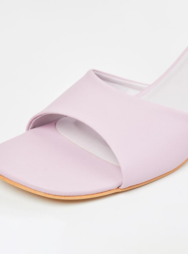 Women Solid Slip-On Block Heels