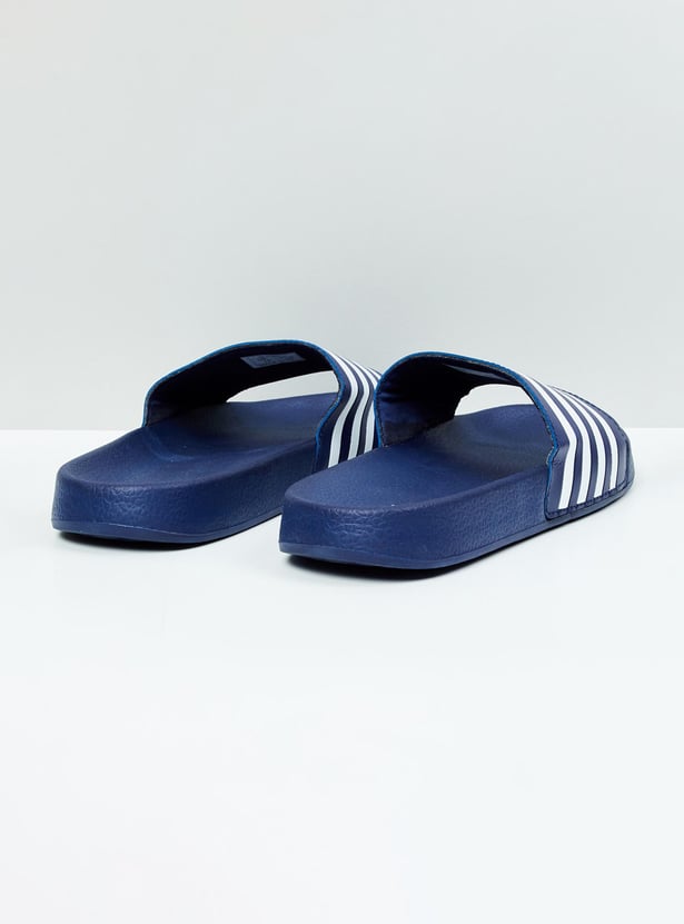 Men Striped Sliders