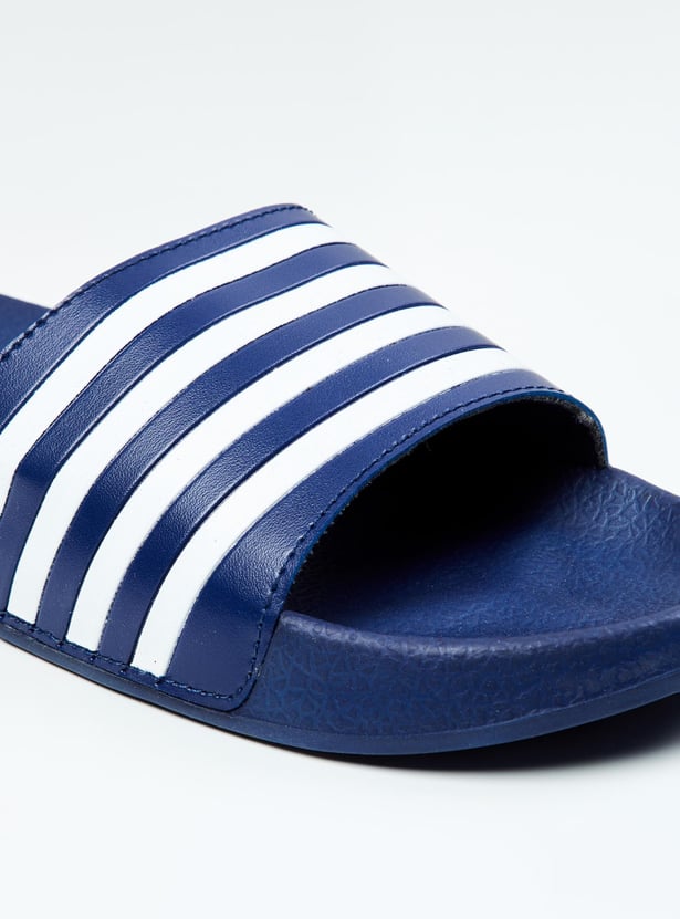 Men Striped Sliders